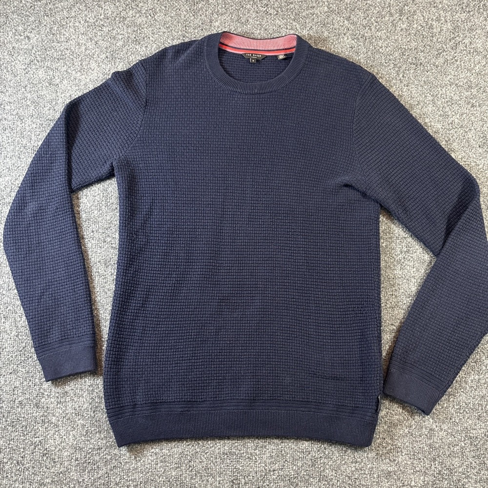 Ted Baker London Blue Crewneck Knit Sweater Men's Size 2 Small